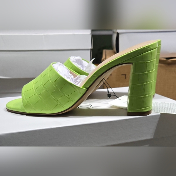 The Drop Pattie High Block- Heeled Mule Sandal #769, 770, 789, 790 - Picture 6 of 10